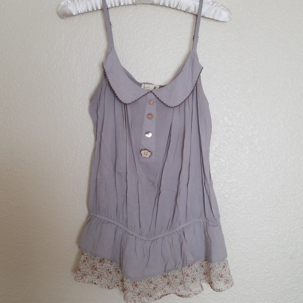 Ruffle hemmed summer camisole